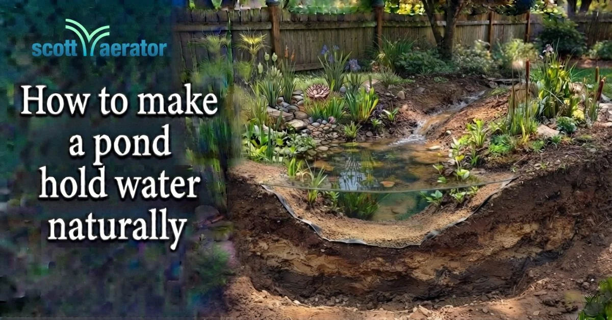 How to make a pond hold water naturally