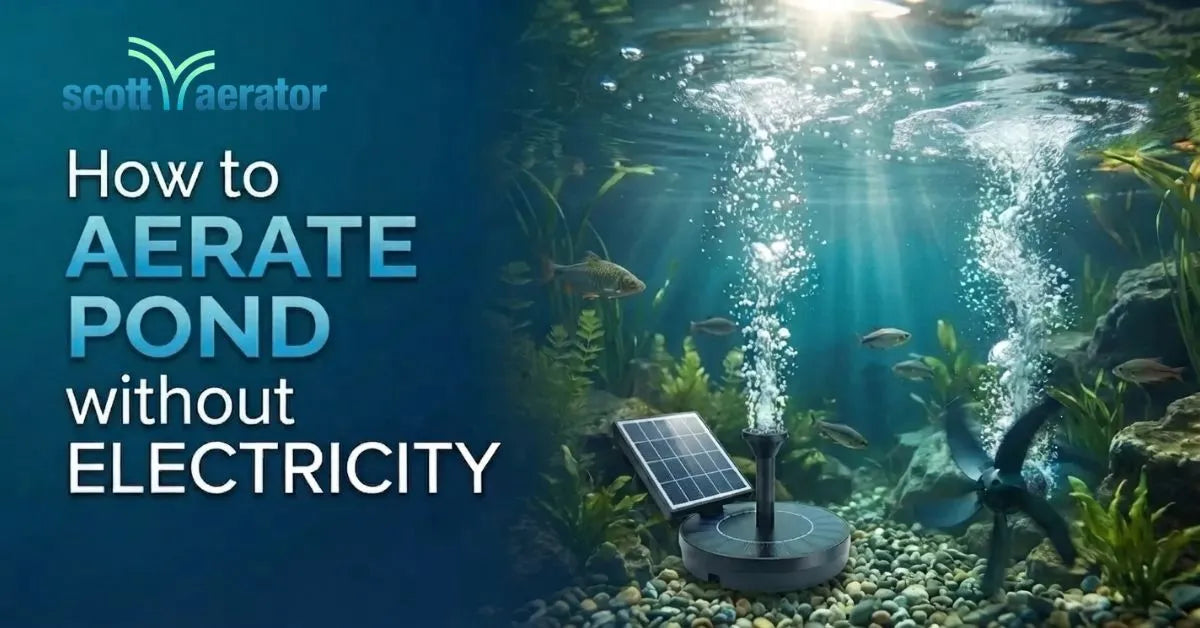 How to aerate pond without electricity