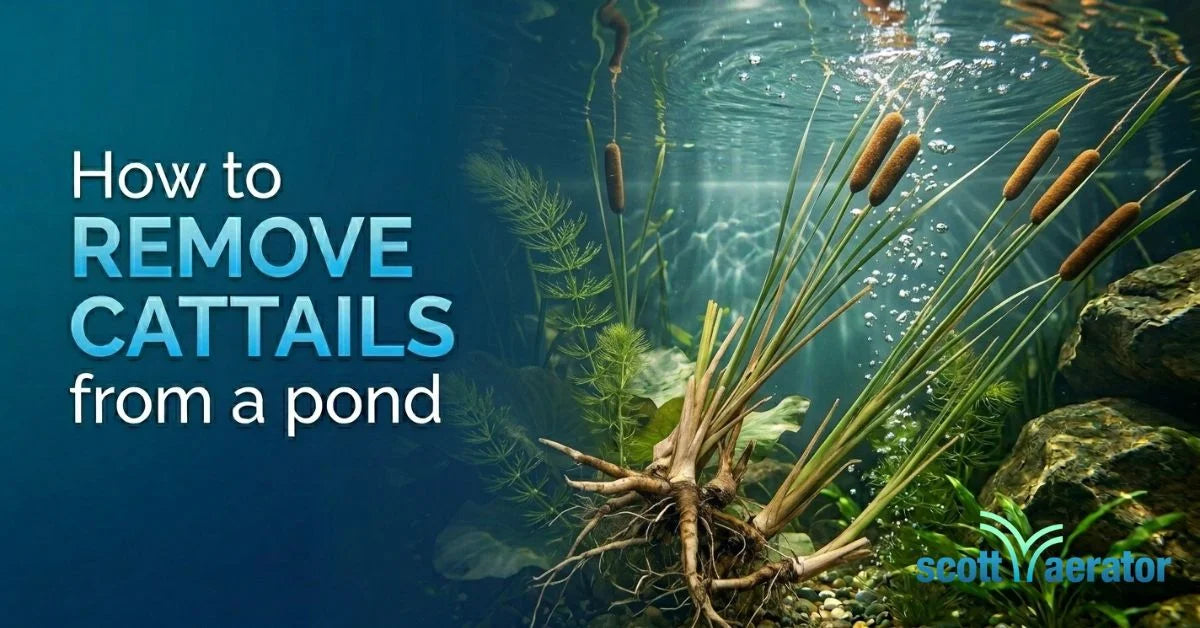 How to remove cattails from a pond