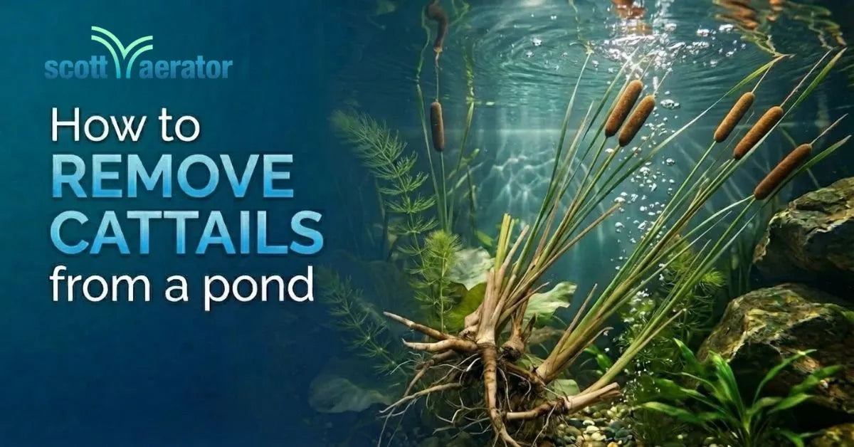 How to remove cattails from a pond