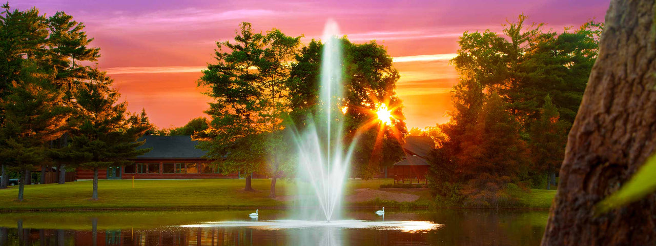 Transform your outdoor living space with a Scott Aerator Pond Fountains